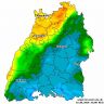 Summenkarte des 24-stündigen Niederschlages der Unwetterzentrale